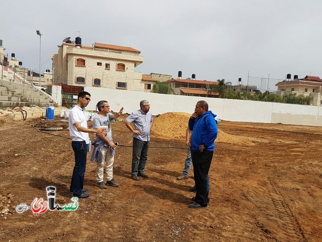  كفرقاسم :توقفت الاعمال في الملعب الشرقي ورمزي بدير يعقد جلسة طارئة مع القائمين ويطالب ببرنامج عمل زمني  